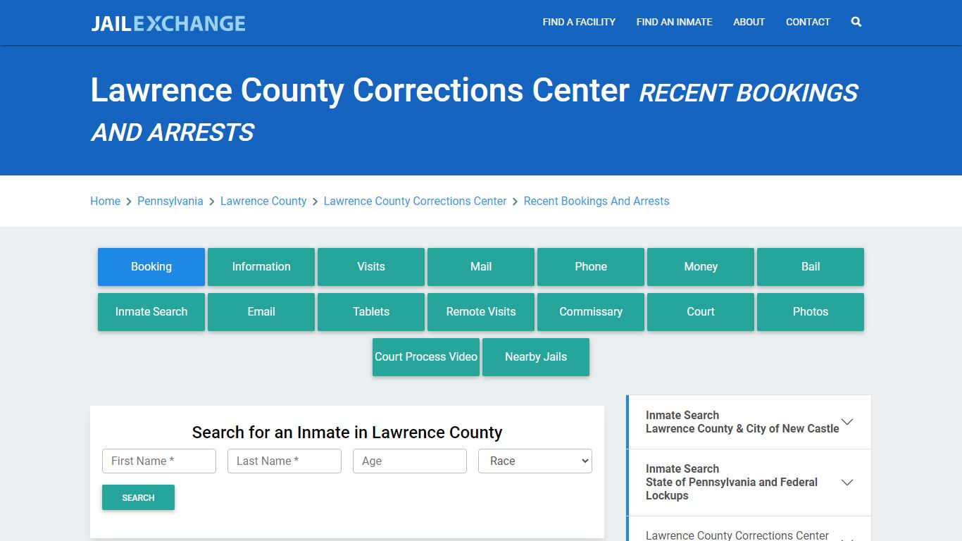 Lawrence County Corrections Center Recent Bookings And Arrests